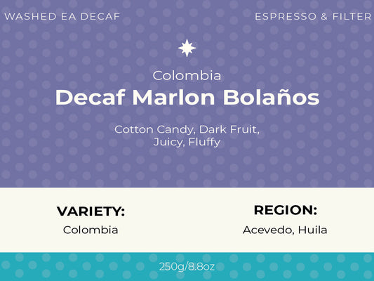 DECAF Colombia Washed Marlon Bolaños